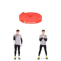 Posilovací guma inSPORTline Hangy X-Light 204x1,3 cm / 12 kg červená
