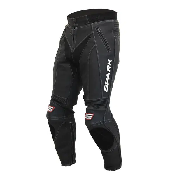 Pánské kožené moto kalhoty Spark ProComp černá S
