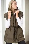 Z9747 DEWBERRY WOMEN'S VEST-KHAKI