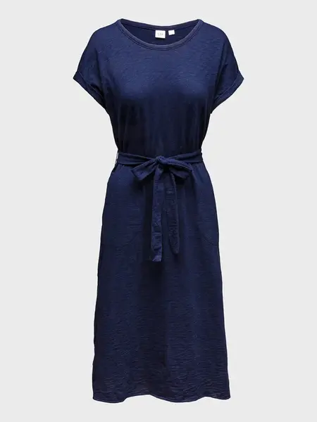 GAP Šaty short sleeve tie waist dress - Dámské