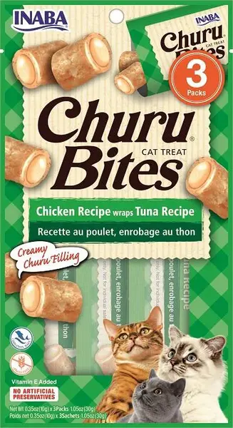 INABA Cat Churu Bites - tuniak 3 x 10 g