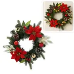 Vánoční věnec 10 led 30 cm červeno-zlatý