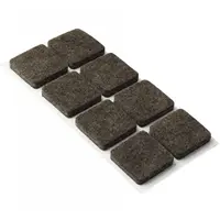 Filcové podložky 20x20mm, samolepící, hnědé, 8 ks