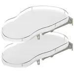 Zásuvka Optima 900/500 levá chrom/bílá