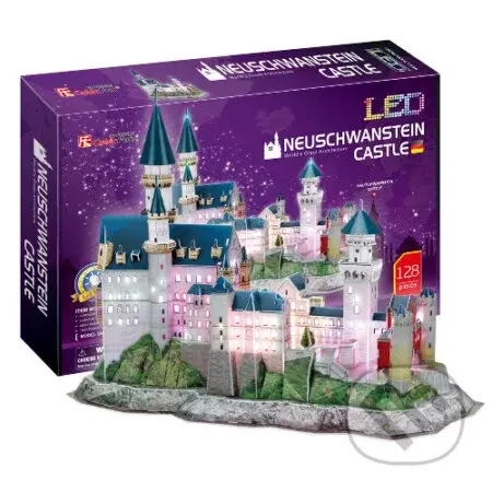 LED - Neuschwanstein Castle - puzzle z kategorie 3D puzzle