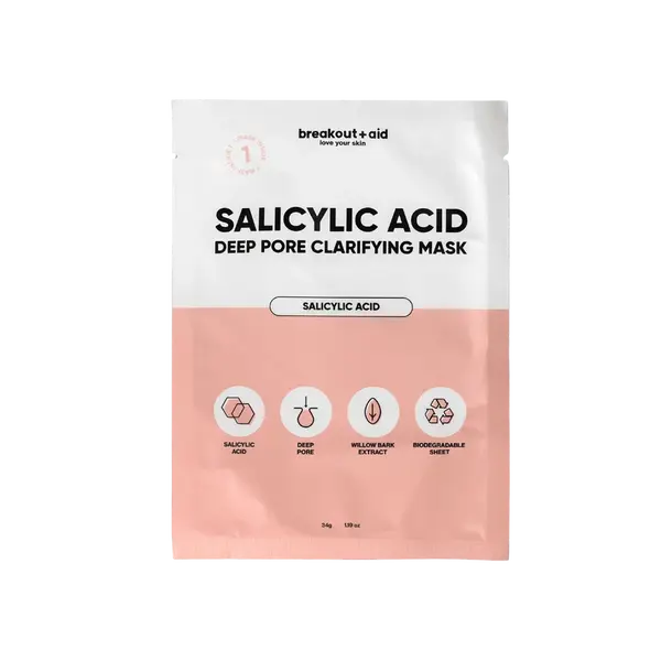 BREAKOUT+AID Čistiaca maska ​​na zanesené póry s kyselinou salicylovou 34 g