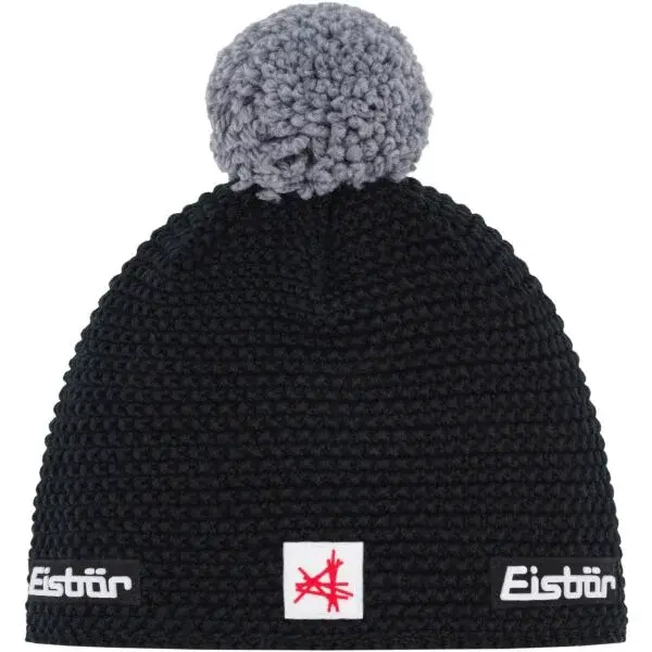 Eisbär JAMIE POMPON Pánska zimná čiapka, čierna, veľkosť