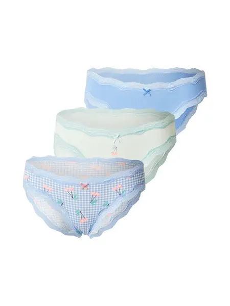 ETAM Nohavičky 'Jimma'  nebesky modrá / pastelovo zelená / ružová / biela