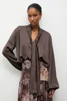 Halenka Answear.LAB dámská, hnědá barva, hladká