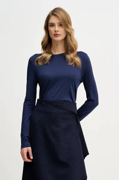 Tričko s dlouhým rukávem Sisley dámské, bílá barva