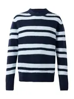 JACK & JONES Sveter 'JORYORK OLLIE'  modrá / biela