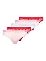 Tommy Hilfiger Underwear Tangá  svetlomodrá / ružová / tmavočervená