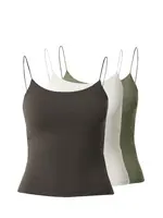 studioselect Top 'Lena'  tmavosivá / kaki / biela