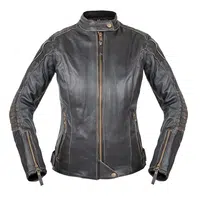 Dámská kožená moto bunda W-TEC Lecia hnědá XXL