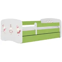 Dětská postel Babydreams+SZ+M zelená 80x160 Tančící králíčci