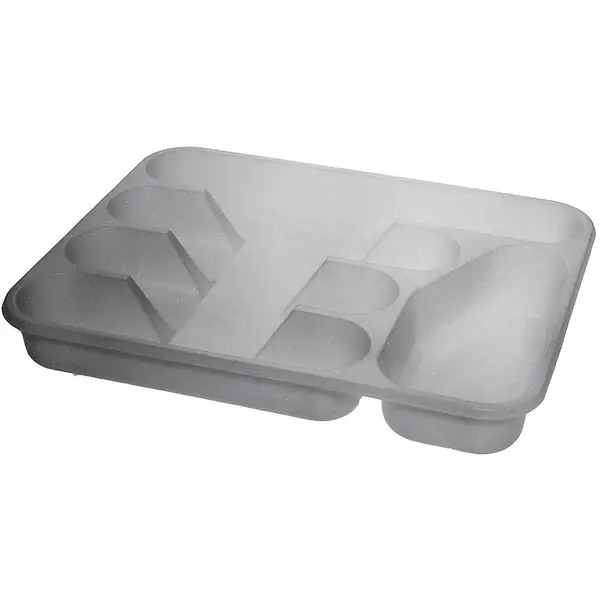 Organizér do zásuvky 5-komorový stříbrná