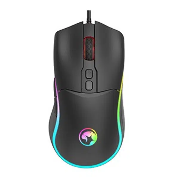 Marvo Myš M358, 7200DPI, optika, 7tl., drátová USB, černá, herní, podsvícená