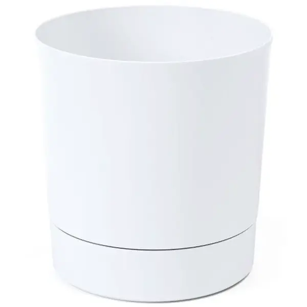 Kvetináč s podšálkou AURA 125 biely