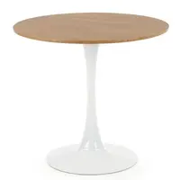 Stôl Sting 80 Mdf/Oceľ – Dub Zlatá/Biely