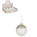 Vianočná guľa sklenená "omrznutá" Ø8 cm 1143189