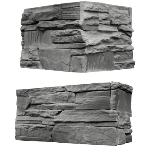 Betónový Obkladový Kameň Elbrus 2 Graphite Rohový