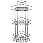 Koupelnová polička třípatrová černá MX0962