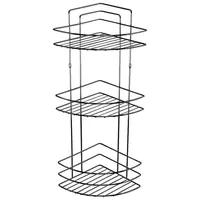 Koupelnová polička třípatrová černá MX0962