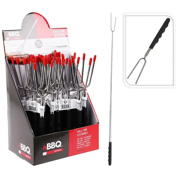 Grilovací vidlice výsuvná 72 CM