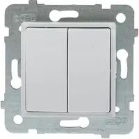 Vypínač dvojitý schodisko biely LP-10Q/M