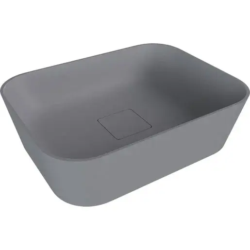 Umývadlo na dosku Polysan Banera 49,5x34,5 cm šedá matná mat bez prepadu 14596.31