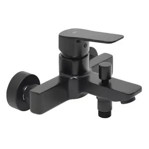 Vaňová batéria SAT Cube Way bez sprchového setu 150 mm čierna matná CU222C