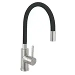 Drezová batéria Novaservis so silikónovým ramienkom čierna-nerez 70710,4C