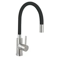 Drezová batéria Novaservis so silikónovým ramienkom čierna-nerez 70710,4C