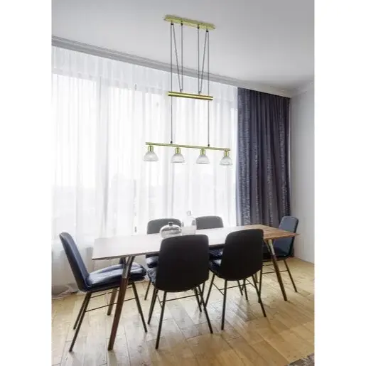 LED závesné osvetlenie Trio Levisto mosadz 371010408