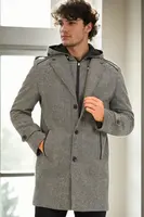 PLT9401 DEWBERRY MEN'S COAT-DIAGONAL GREY
