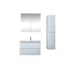 Kúpeľňová skrinka s umývadlom SAT B-Way 79x50x45 cm biela lesk KSETBWAY18