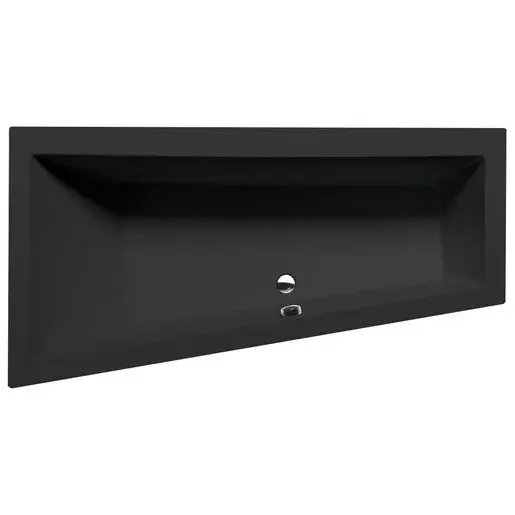 Polysan ANDRA L asymetrická vaňa 90x180 cm akrylát ľavá čierna 72872BM
