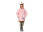 Detská mikinová deka s rukávmi a kapucňou HOODIE UNICORN ružová