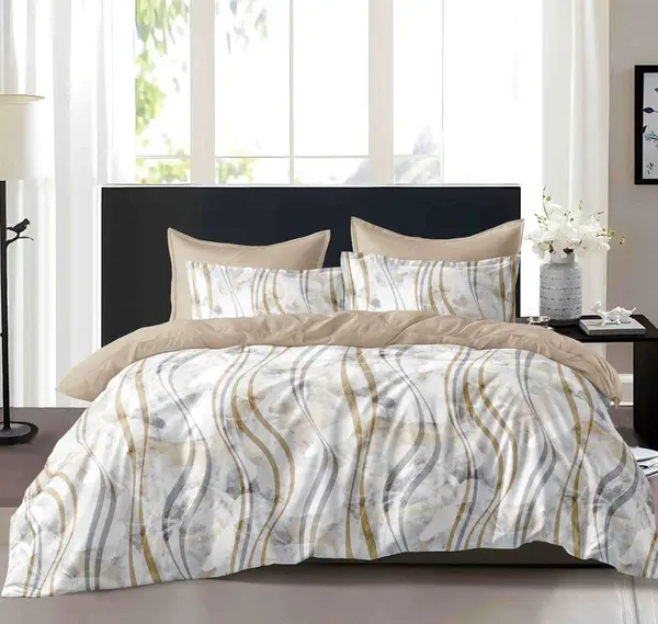 Bavlnené obliečky VILARIS béžové Rozmer obliečky: 70 x 90 cm | 140 x 200 cm