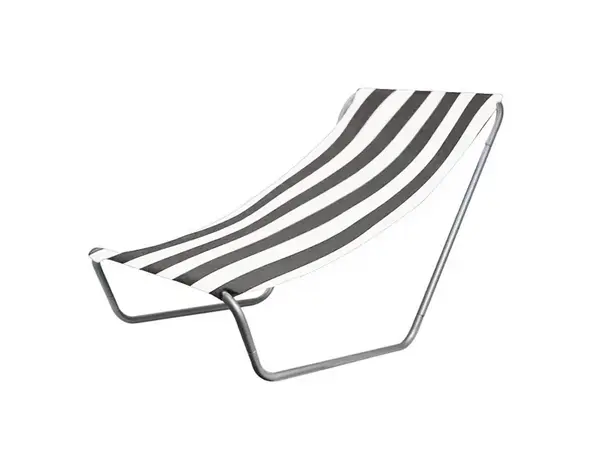 Skladacie plážové ležadlo SAND, tmavo sivé pruhy