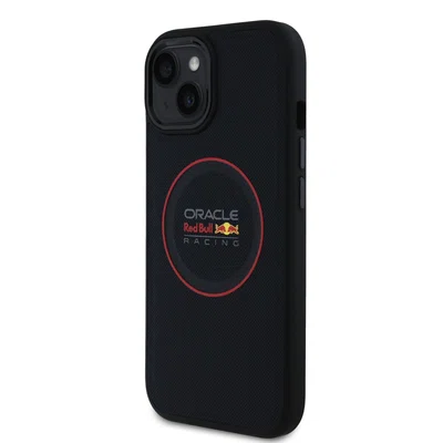 Zadní kryt Red Bull PU Leather Red Ring MagSafe pro Apple iPhone 13, navy