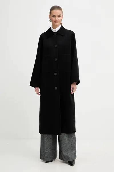 Kabát s příměsí vlny Armani Exchange černá barva, XW001234 AF16216