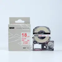 Epson LK-5TRN, ST18RW, 18mm x 9m, červený tisk / průhledný podklad, kompatibilní páska