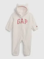 Detský fleecový overal GAP s logom - Dievčatá