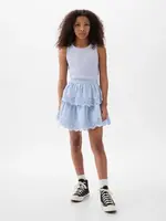 Svetlomodré dievčenské krajkové šaty GAP