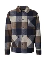 Key Largo Prechodná bunda 'Locarno'  béžová melírovaná / tmavomodrá / hnedá