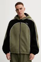 Mikina Hugo Blue Neddyzo pánská, zelená barva, s kapucí, 50546620