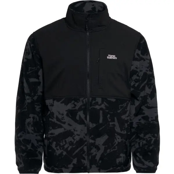 Horsefeathers DUVAL Pánska flísová mikina, čierna, veľkosť