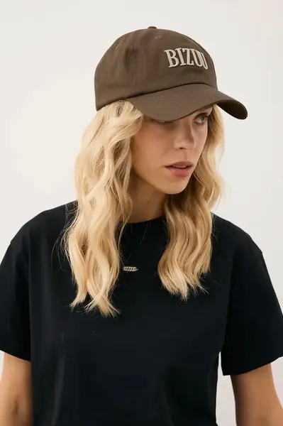 Bavlněná baseballová čepice Bizuu ZANE hnědá barva, ZANE BROWN
