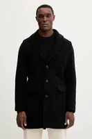 Kabát s příměsí vlny Trussardi tmavomodrá barva, 8022M000005N